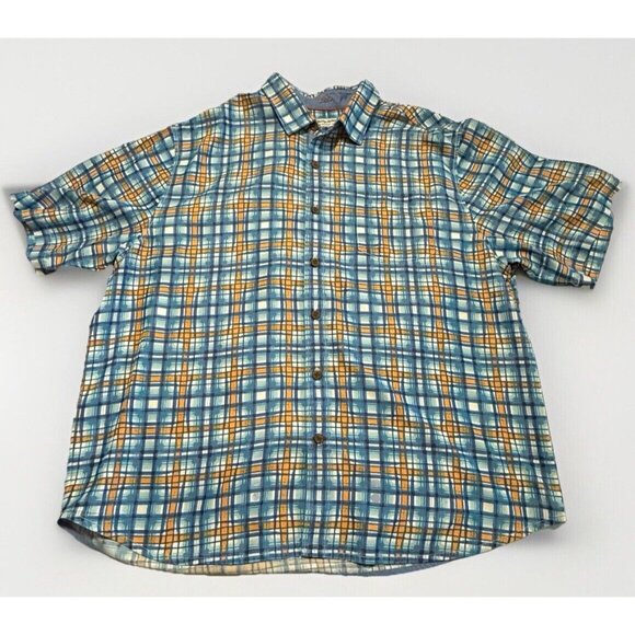 Tommy Bahama Other - Tommy Bahama Coconut Point Men's Shirt Short Sleeve Size 1XLB Blue Plaid